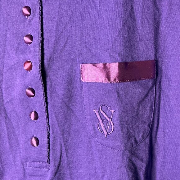 Victoria's Secret Gold Label PJ Set Purple Short Sleeve Size Small- NWT - Picture 5 of 9